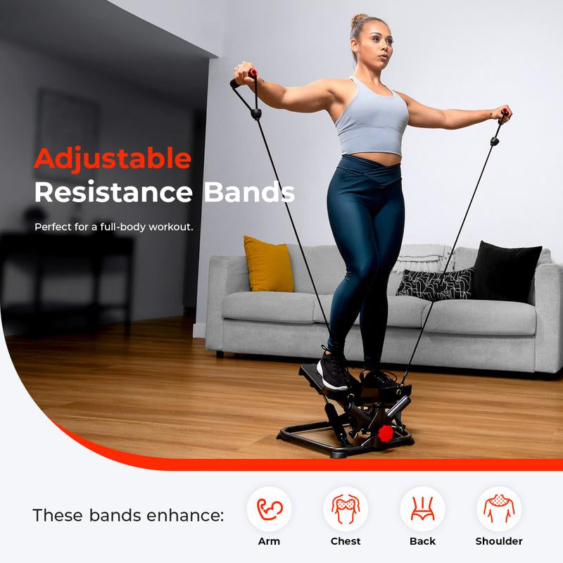 Twist Stair Steppers with Resistance Bands