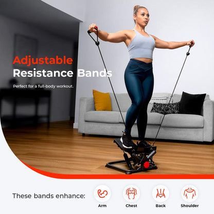 Twist Stair Steppers with Resistance Bands