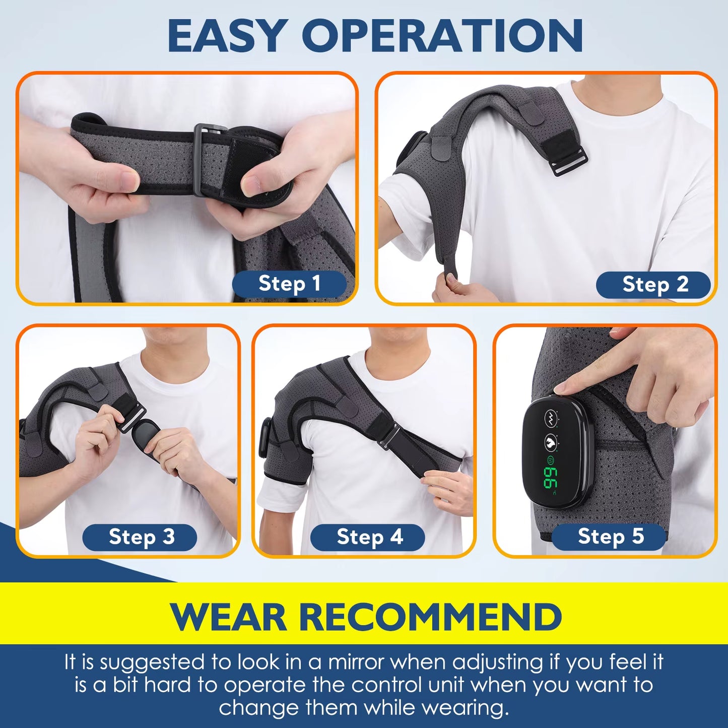 ThermaRelief™ – Electric Heated Shoulder & Knee Massager